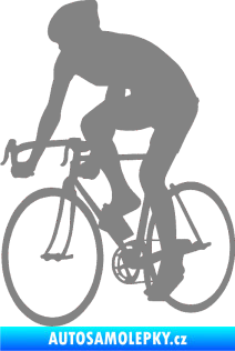 Samolepka Cyklista 001 levá šedá