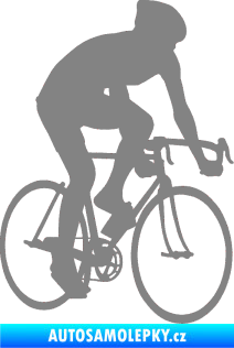 Samolepka Cyklista 001 pravá šedá