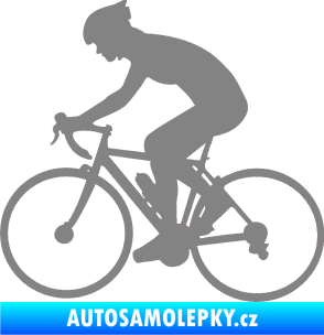 Samolepka Cyklista 005 levá šedá