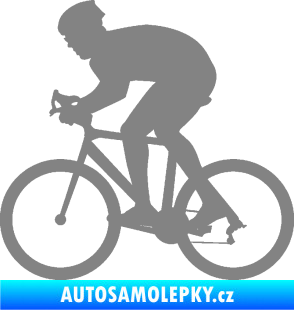 Samolepka Cyklista 008 levá šedá