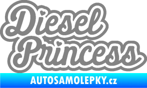 Samolepka Diesel princess nápis šedá