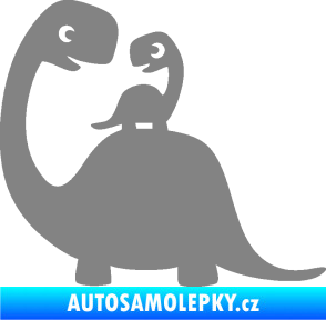 Samolepka Dítě v autě 105 levá dinosaurus šedá