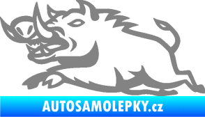 Samolepka Divoké prase 004 levá šedá
