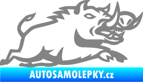 Samolepka Divoké prase 004 pravá šedá