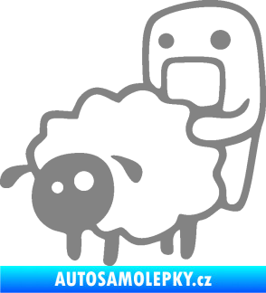 Samolepka Domo 005 levá love sheep šedá