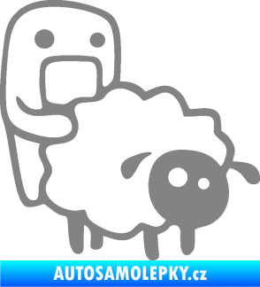 Samolepka Domo 005 pravá love sheep šedá