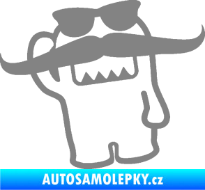 Samolepka Domo 016 levá s knírem šedá