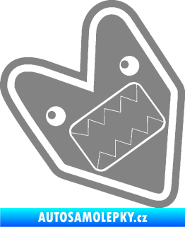Samolepka Domo 019 wakaba jdm znak levá šedá
