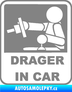 Samolepka Drager in car 002 šedá