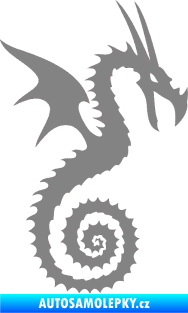 Samolepka Dragon 020 pravá šedá