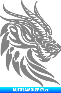 Samolepka Dragon 051 pravá dračí hlava šedá
