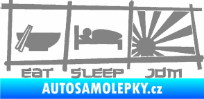 Samolepka Eat sleep JDM šedá