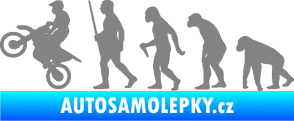 Samolepka Evoluce 002 motokros levá šedá
