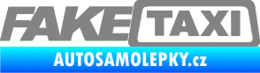 Samolepka Fake taxi nápis šedá