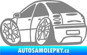 Samolepka Fiat Bravo karikatura levá šedá