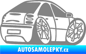 Samolepka Fiat Bravo karikatura pravá šedá
