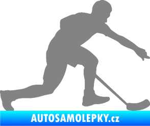 Samolepka Florbal 005 pravá šedá
