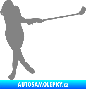 Samolepka Florbal 006 pravá  šedá