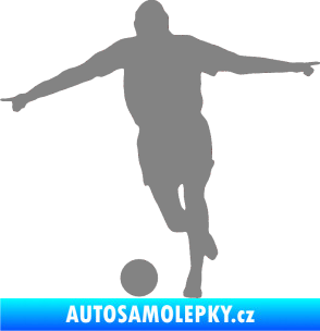 Samolepka Fotbalista 015 levá šedá
