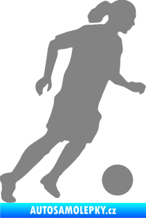 Samolepka Fotbalista 018 pravá šedá