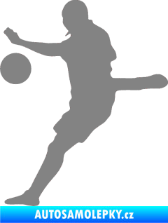 Samolepka Fotbalista 022 levá šedá