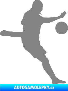 Samolepka Fotbalista 022 pravá šedá