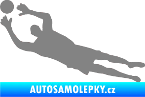Samolepka Fotbalista 026 levá brankář šedá