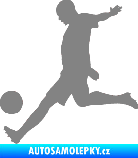 Samolepka Fotbalista 028 levá šedá