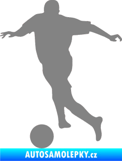 Samolepka Fotbalista 030 levá šedá