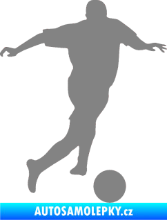 Samolepka Fotbalista 030 pravá šedá