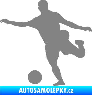 Samolepka Fotbalista 032 levá šedá
