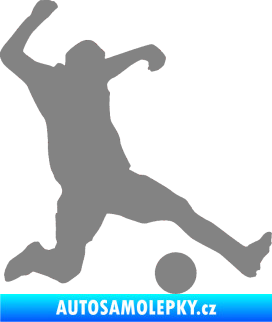 Samolepka Fotbalista 039 pravá šedá