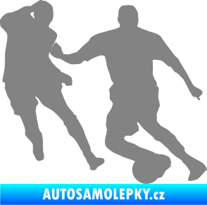 Samolepka Fotbalista 045 pravá šedá