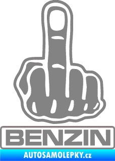 Samolepka Fuck off benzín šedá