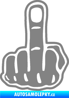 Samolepka Fuck off pravá šedá