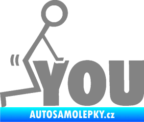 Samolepka Fuck you 002 šedá