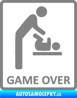 Samolepka Game over varianta baby šedá