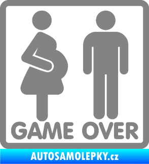 Samolepka Game over varianta jsem v tom šedá