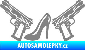 Samolepka Girl mafia 002 levá šedá