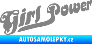 Samolepka Girl Power nápis šedá