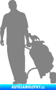 Samolepka Golfista 009 levá šedá