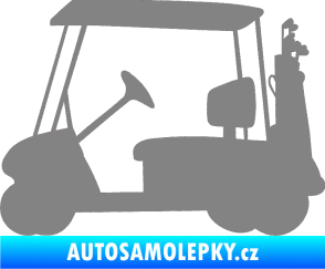 Samolepka Golfista 012 levá vozík šedá