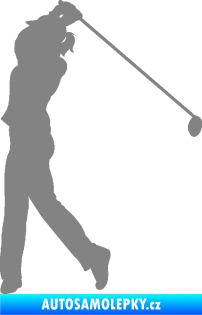 Samolepka Golfistka 013 levá šedá