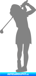 Samolepka Golfistka 014 levá šedá