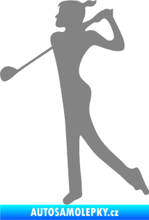 Samolepka Golfistka 016 levá šedá