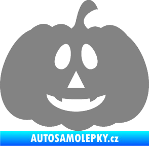 Samolepka Halloween 017 pravá dýně šedá