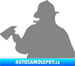 Samolepka Hasič 004 levá šedá