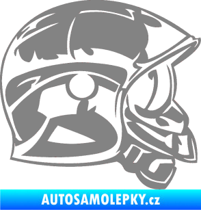 Samolepka Helma pravá šedá