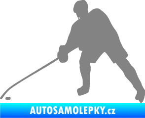 Samolepka Hokejista 002 levá šedá