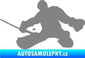 Samolepka Hokejista 015 levá brankář šedá